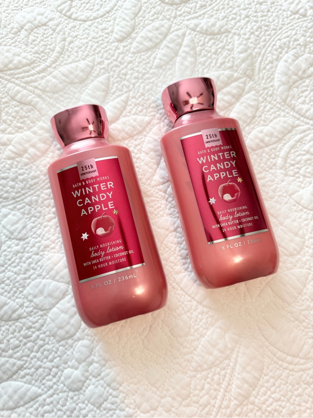 Bath & Body Works Winter Candy Apple Body Lotion - 8oz Set Of 2 NEW 25th